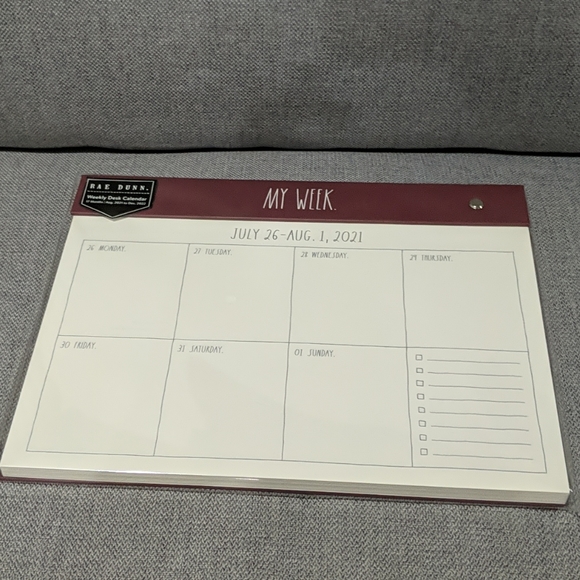Rae Dunn Other - Rae Dunn My Week Weekly Desk Calendar 2021/2022